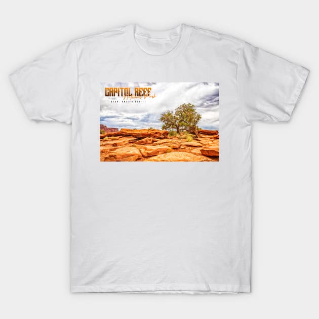 Juniper Tree in Capitol Reef National Park T-Shirt by Gestalt Imagery